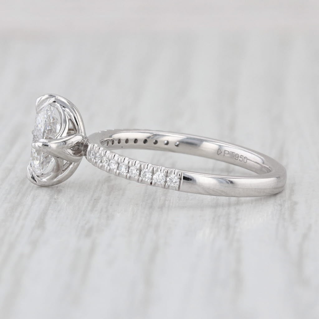 1.09ct Oval Brilliant Diamond Engagement Ring — GIA Certified, 950 Platinum