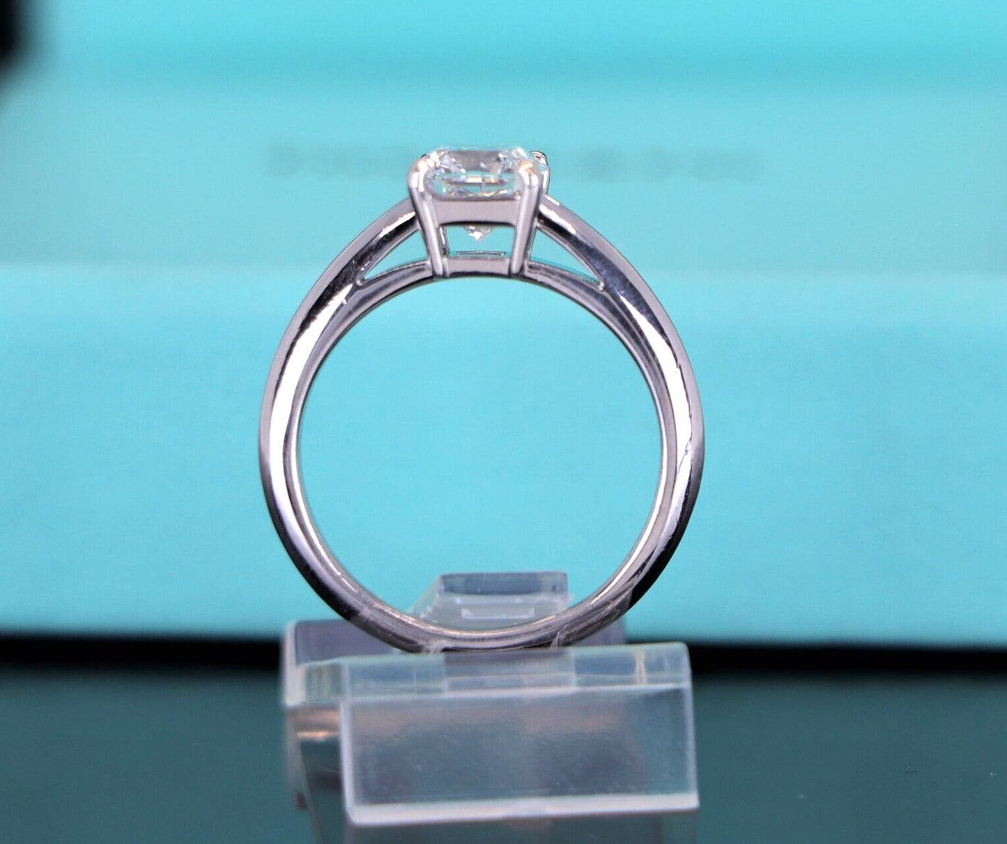 1.23ct Cut-Cornered Square Diamond Engagement Ring — GIA Certified, Platinum