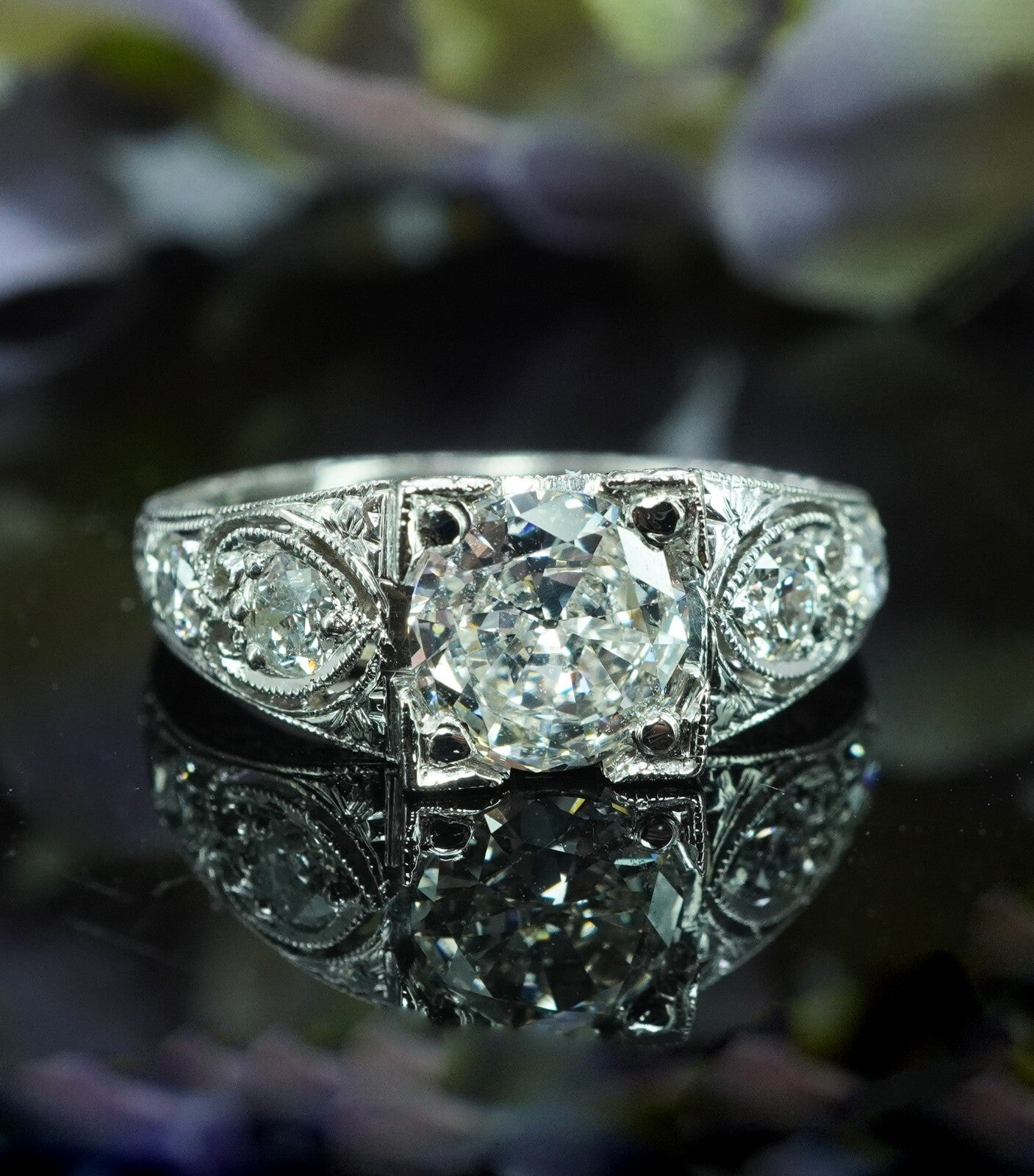1.32ct Radiant Diamond Engagement Ring — GIA Certified, 14k White Gold