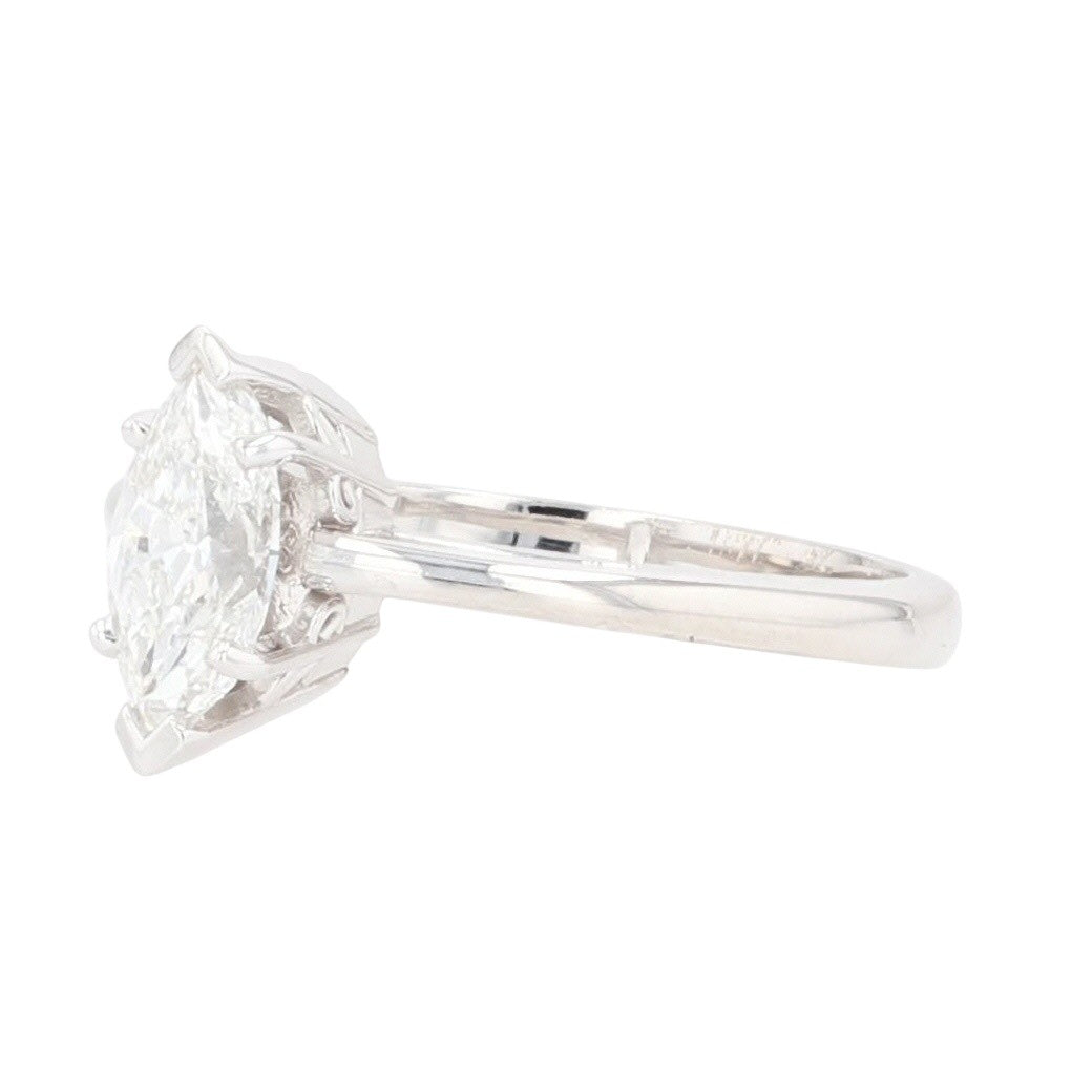 1.03ct Marquise Diamond Solitaire Engagement Ring — GIA Certified, 14k White Gold