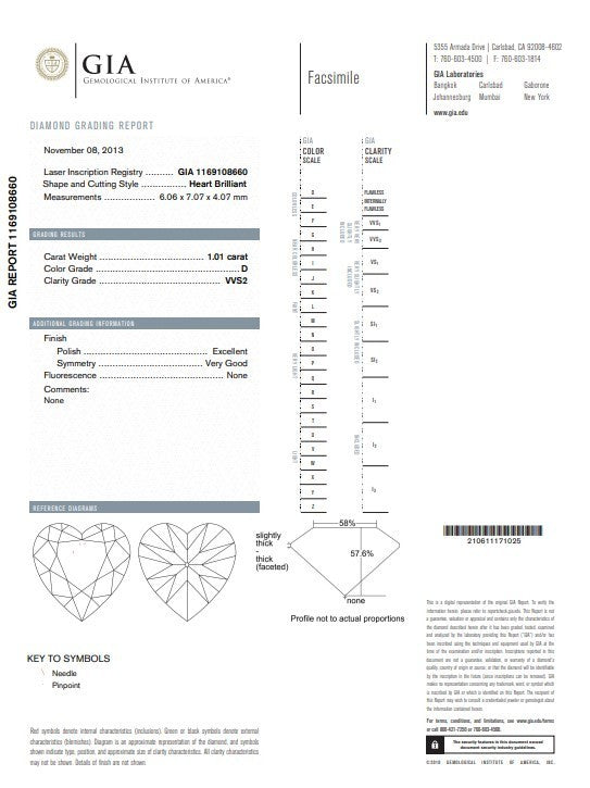 1.01ct Heart Diamond Bvlgari Griffe Ring — GIA Certified, Platinum