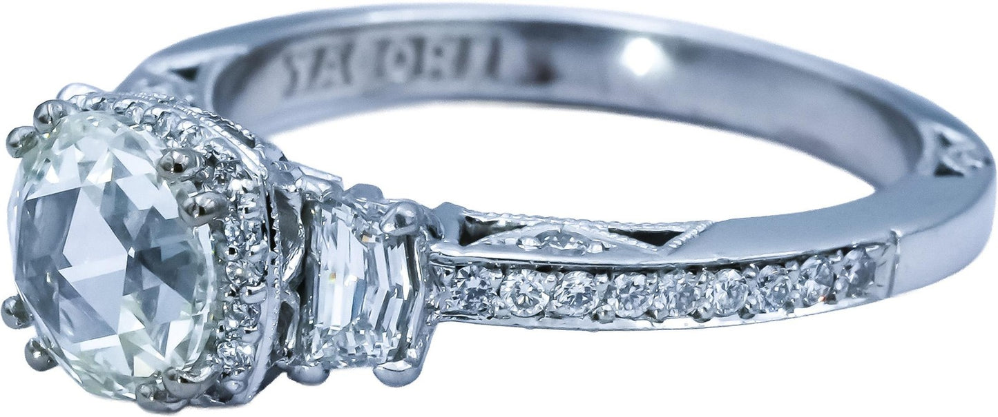 1.01ct Round Modified Brilliant Diamond Engagement Ring — GIA Certified, 18k White Gold