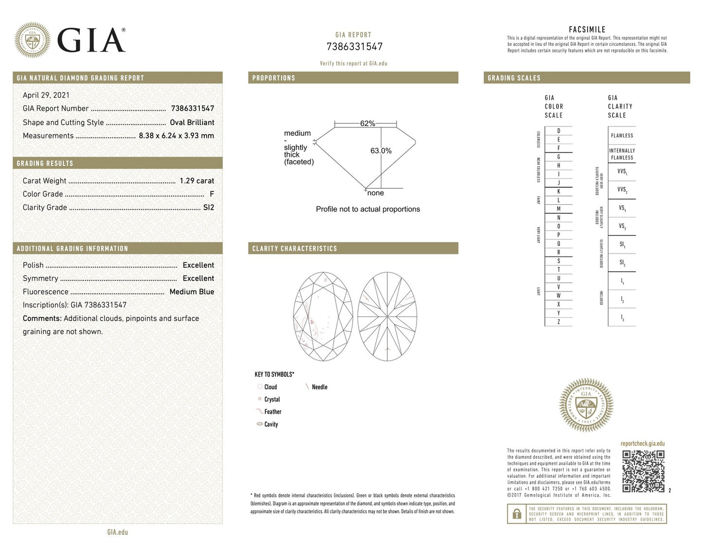 1.51ct Oval Diamond Engagement Ring — GIA Certified, 14k White Gold