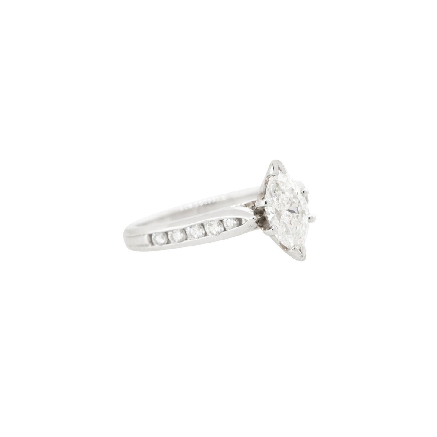 0.98ct Marquise Diamond Engagement Ring — GIA Certified, Platinum