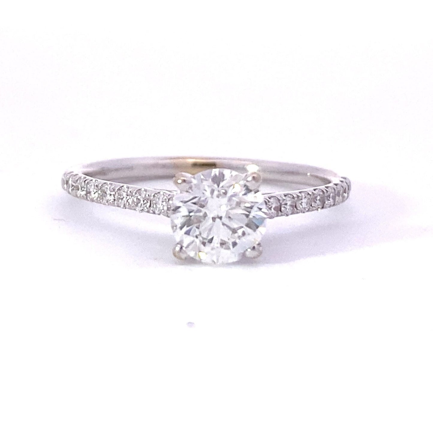 1.08ct Round Brilliant Diamond Engagement Ring — GIA Certified, Platinum