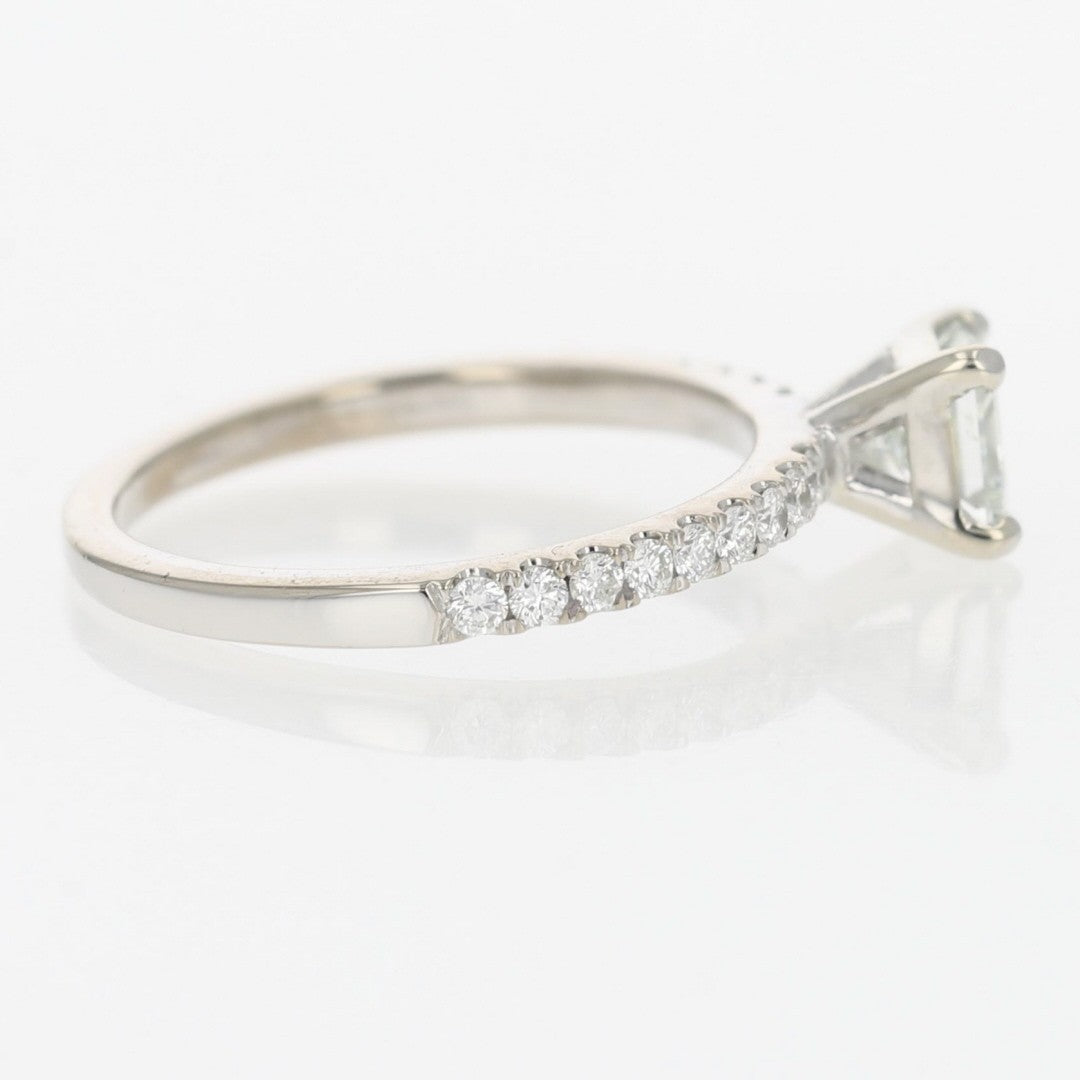 0.94ct Princess Diamond Solitaire Engagement Ring — GIA Certified, 14k White Gold