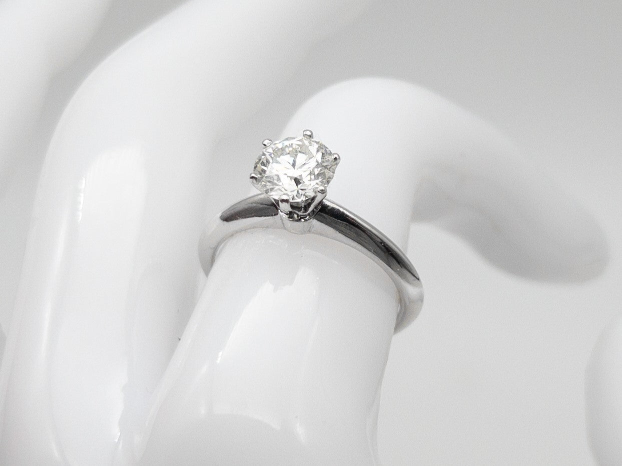 1.24ct Round Brilliant Diamond Wedding Ring — GIA Certified, Platinum