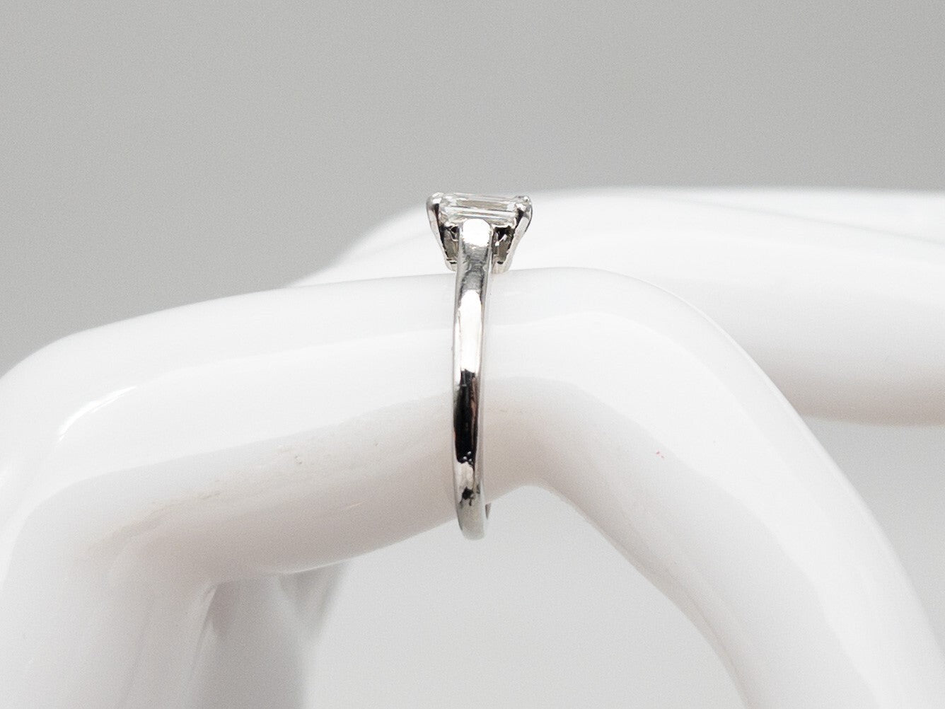 0.63ct Emerald Cut Diamond Vintage Ring — GIA Certified, Platinum