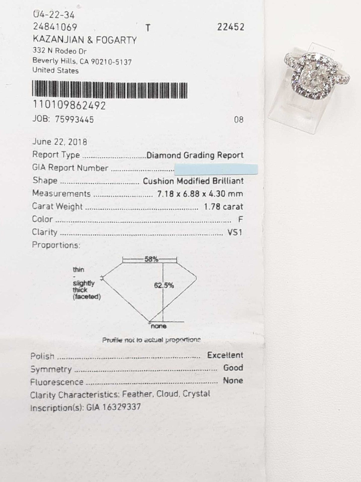 2.46ct Oval Diamond & Ruby Halo Engagement Ring — GIA Certified, 18k White Gold