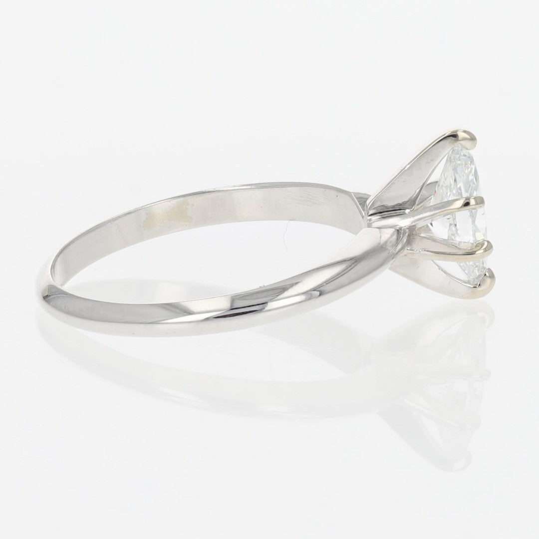0.70ct Marquise Diamond Solitaire Engagement Ring — GIA Certified, 14k White Gold