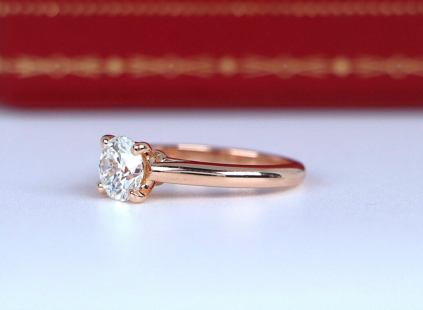 1.07ct Round Brilliant Diamond Engagement Ring — GIA Certified, 18k Rose Gold