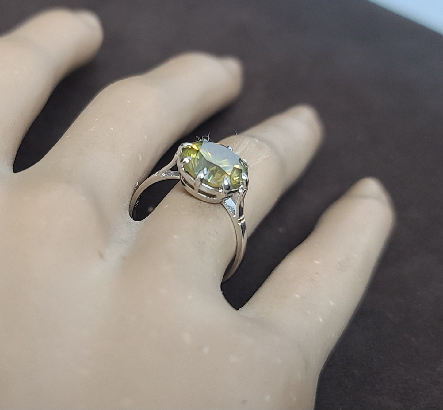 3.95ct Round Brilliant Natural Deep Yellow Diamond Ring — GIA Certified, Platinum