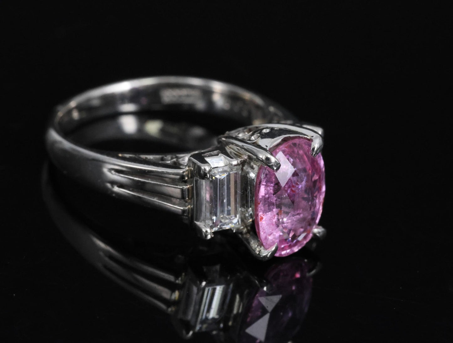 2.10ct Oval Sapphire Diamond Ring — GIA Certified, Platinum
