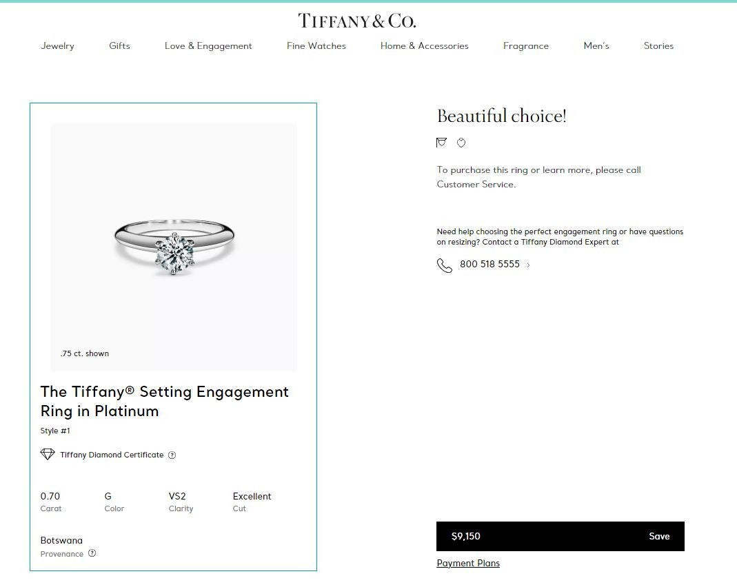 0.70ct Round Brilliant Diamond Engagement Ring — GIA Certified, Platinum