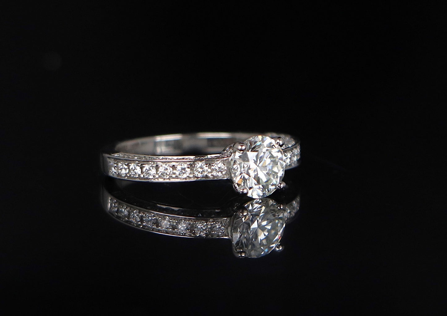 1.91ct Round Brilliant Diamond Halo Engagement Ring — GIA Certified, 18k White Gold