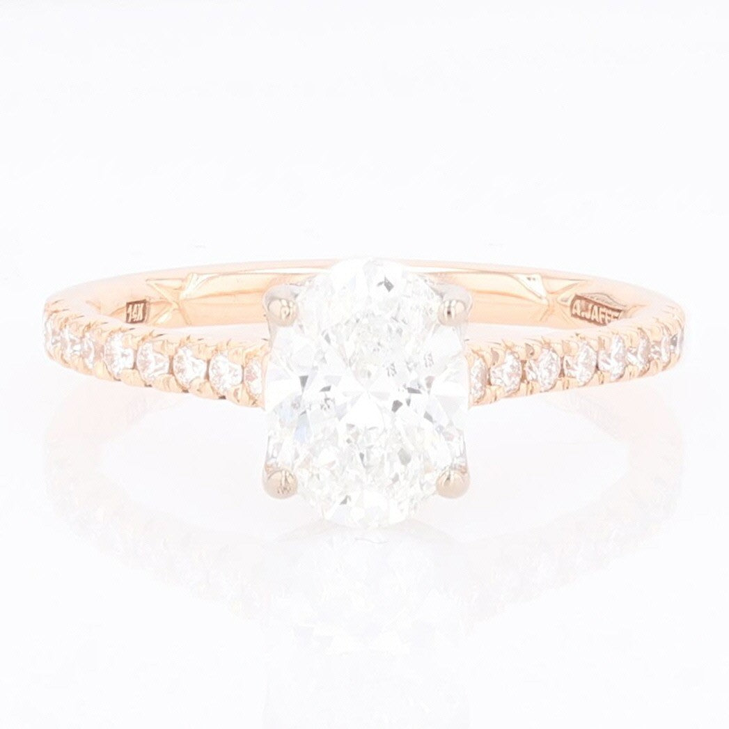 1.51ct Oval Diamond Engagement Ring — GIA Certified, 14k White Gold
