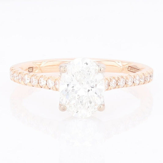 1.51ct Oval Diamond Engagement Ring — GIA Certified, 14k White Gold