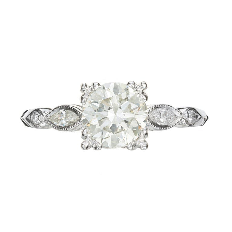 1.10ct Old Mine Cut Diamond Art Deco Ring — GIA Certified, Platinum