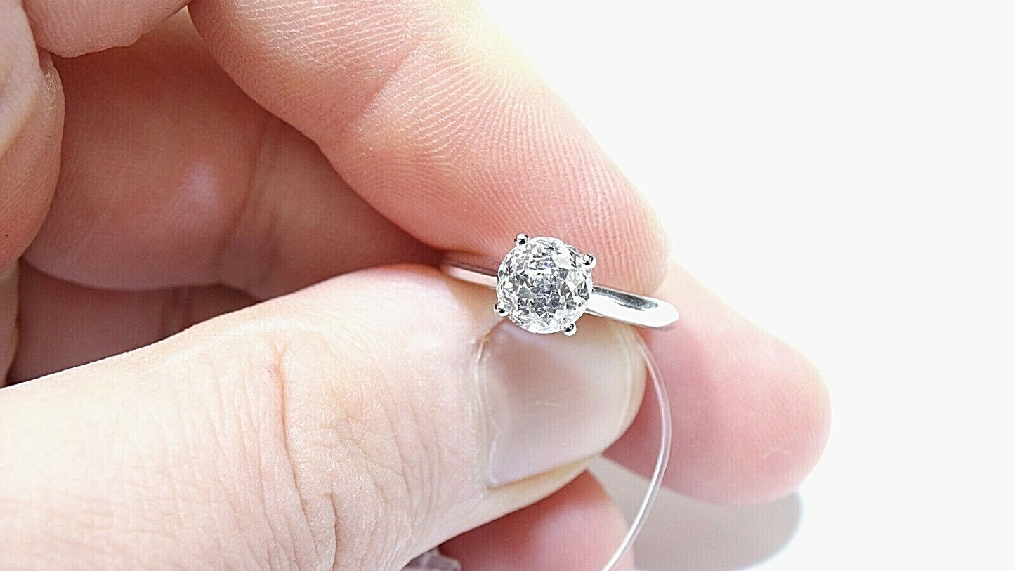 1.55ct Round Modified Brilliant Diamond Engagement Ring — GIA Certified, Platinum