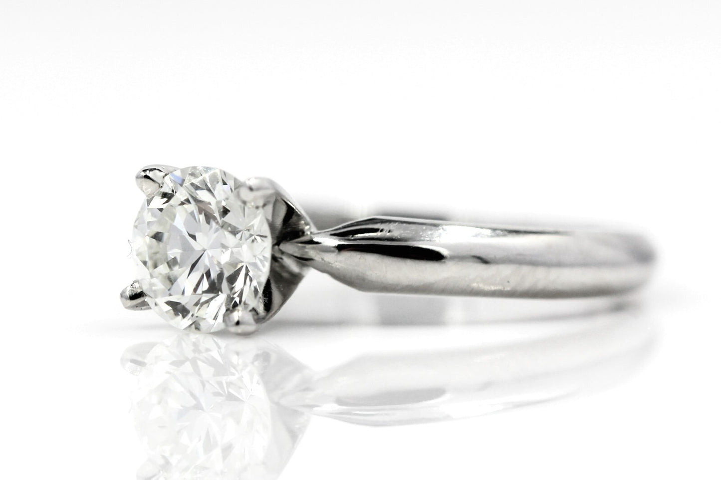 1.00ct Round Brilliant Diamond Solitaire Ring — GIA Certified, 14k White Gold