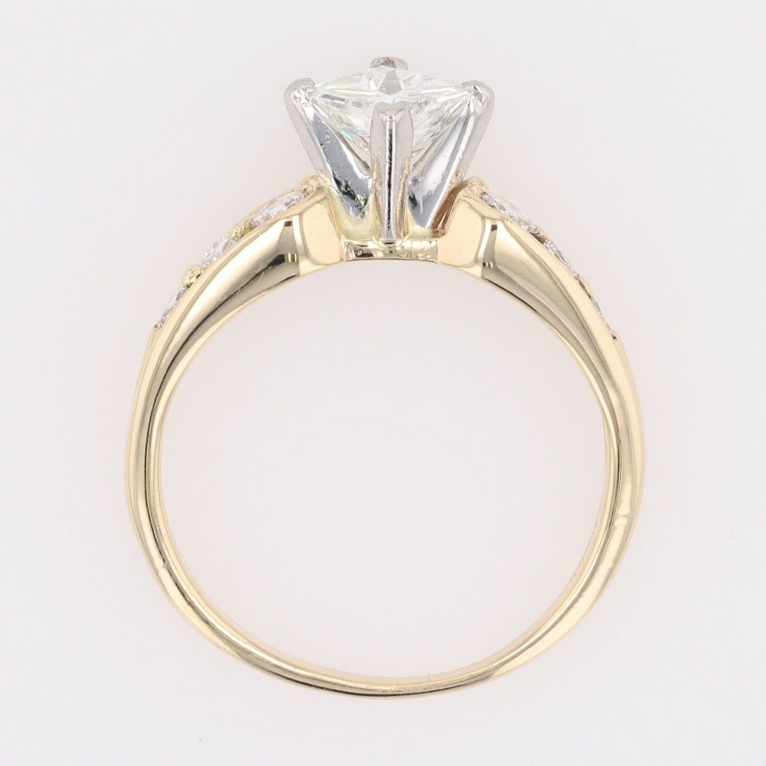 1.32ct Radiant Diamond Solitaire Ring with Accents — GIA Certified, 14k Yellow Gold & Platinum