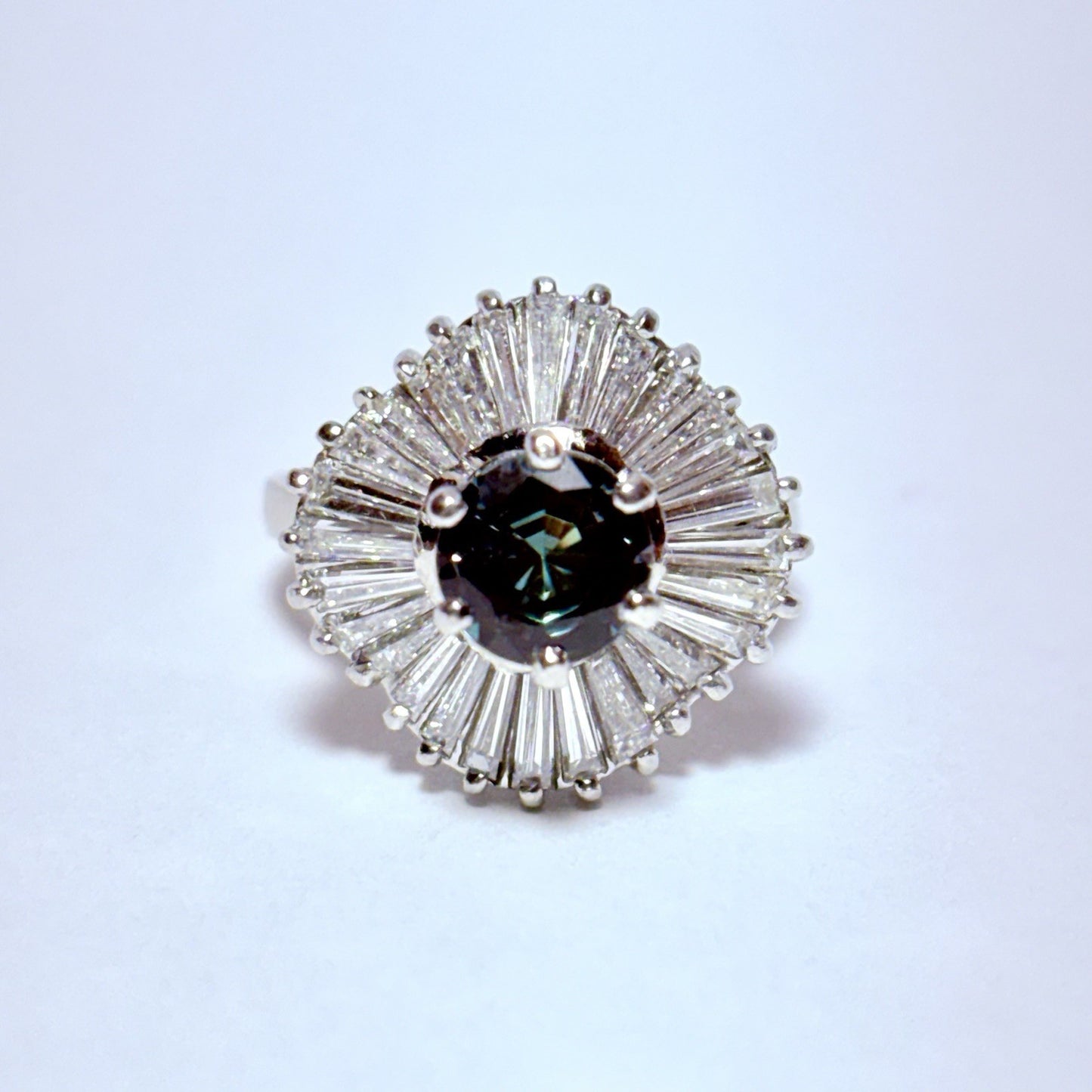 8.01ct Round Alexandrite Diamond Ring — GIA Certified, Platinum