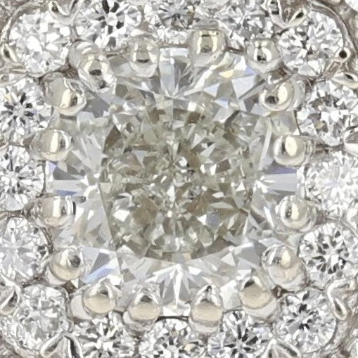 1.68ct Cushion Diamond Halo Engagement Ring — GIA Certified, 14k White Gold