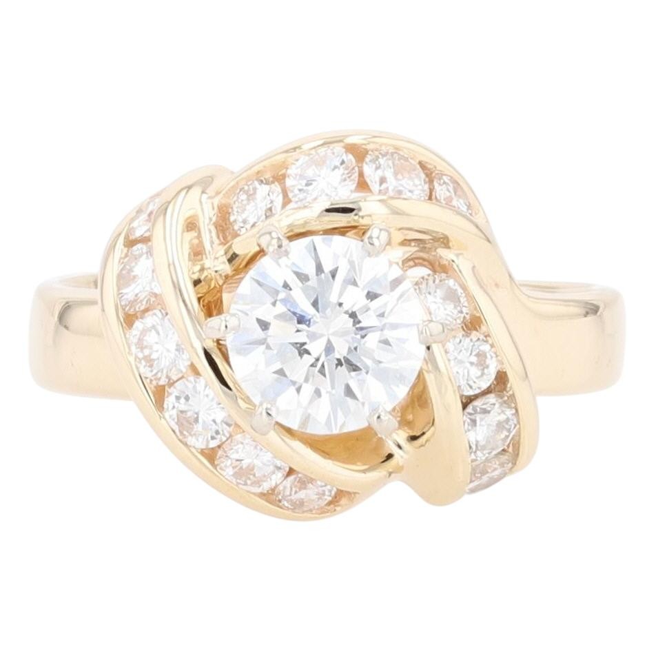 1.43ct Round Brilliant Diamond Engagement Ring — GIA Certified, 18K Rose & White Gold