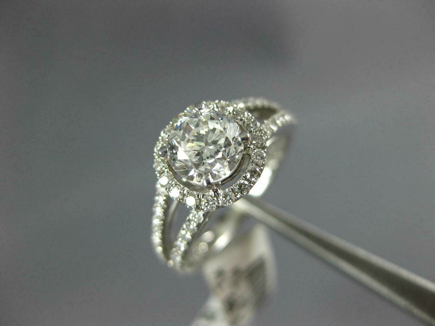 1.81ct Round Brilliant Halo Engagement Ring — GIA Certified, 14k White Gold