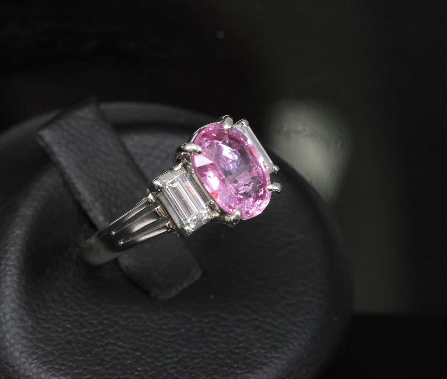 2.10ct Oval Sapphire Diamond Ring — GIA Certified, Platinum