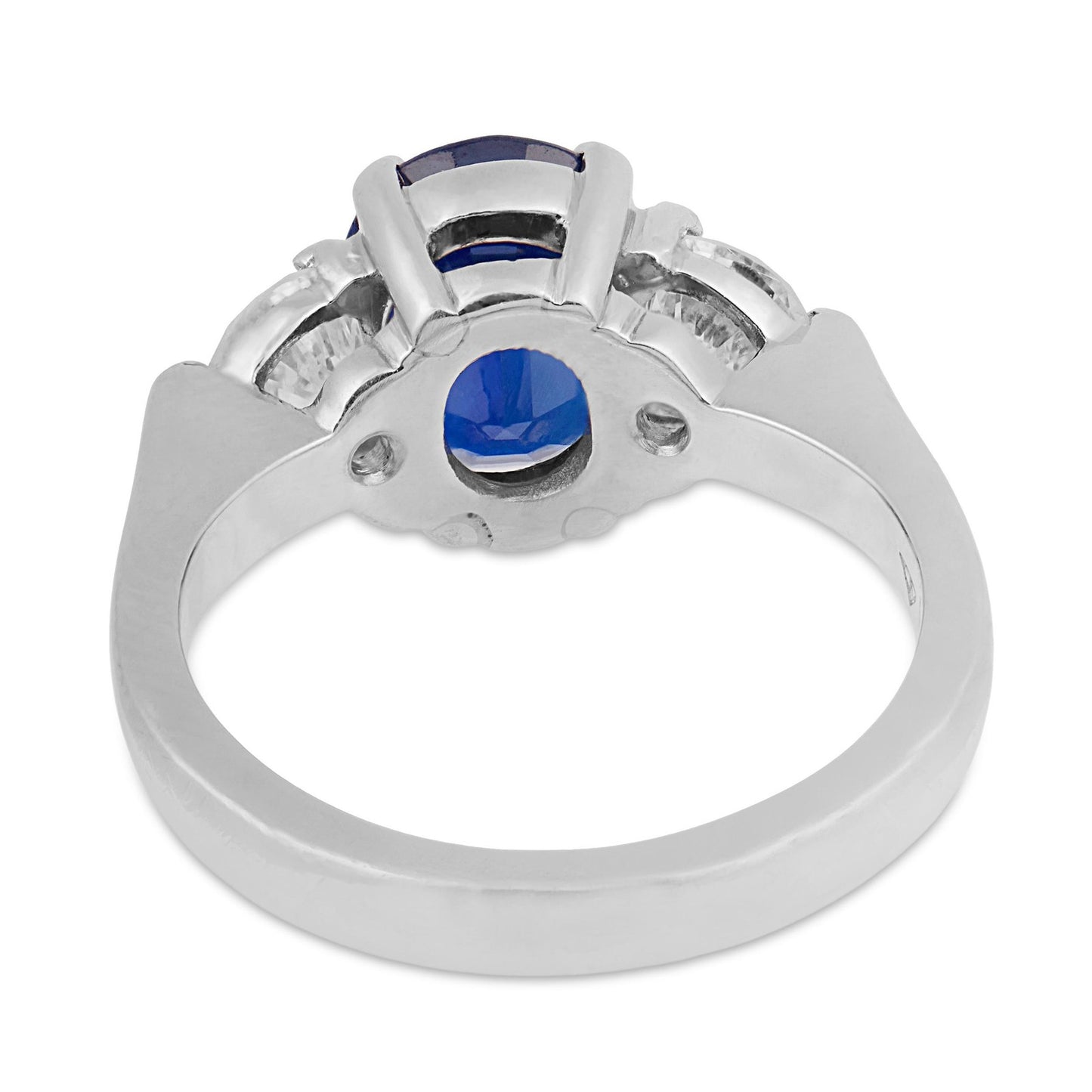 2.10ct Oval Sapphire Diamond Ring — GIA Certified, Platinum