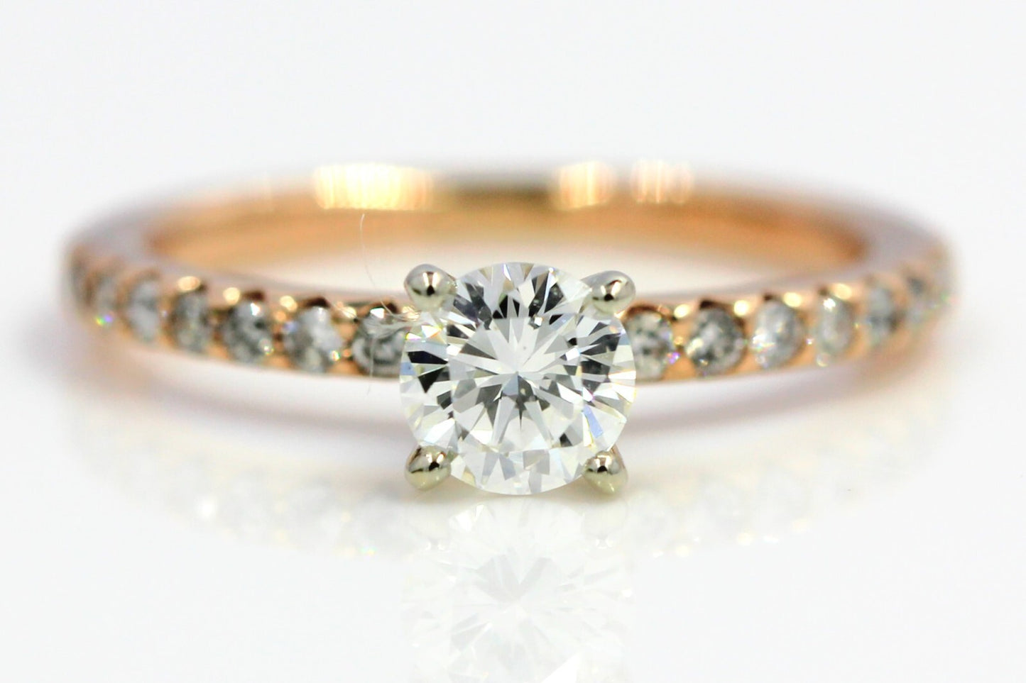 0.45ct Round Brilliant Diamond Solitaire Ring — GIA Certified, 14k Rose Gold