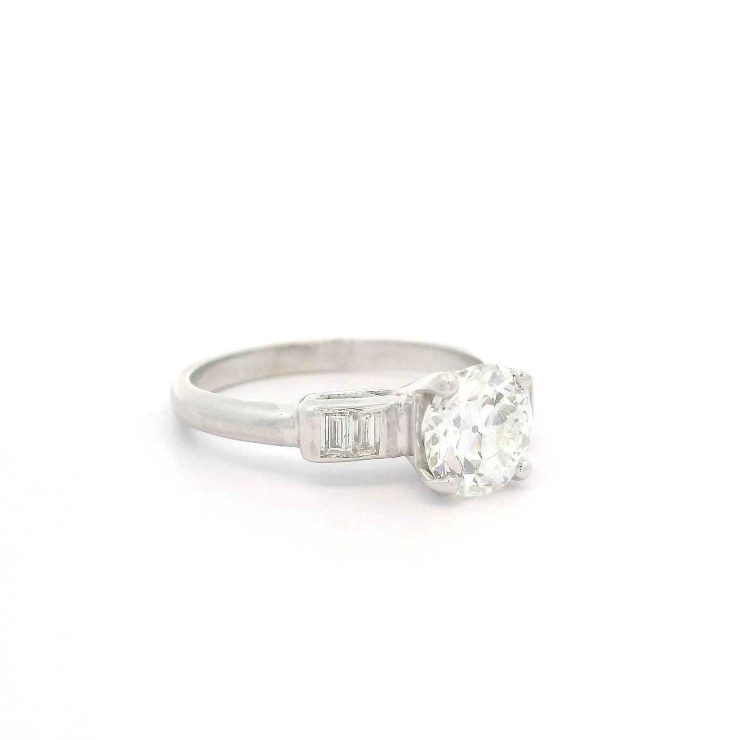 1.14ct Round Brilliant Diamond Halo Ring — GIA Certified, 14k White & Rose Gold