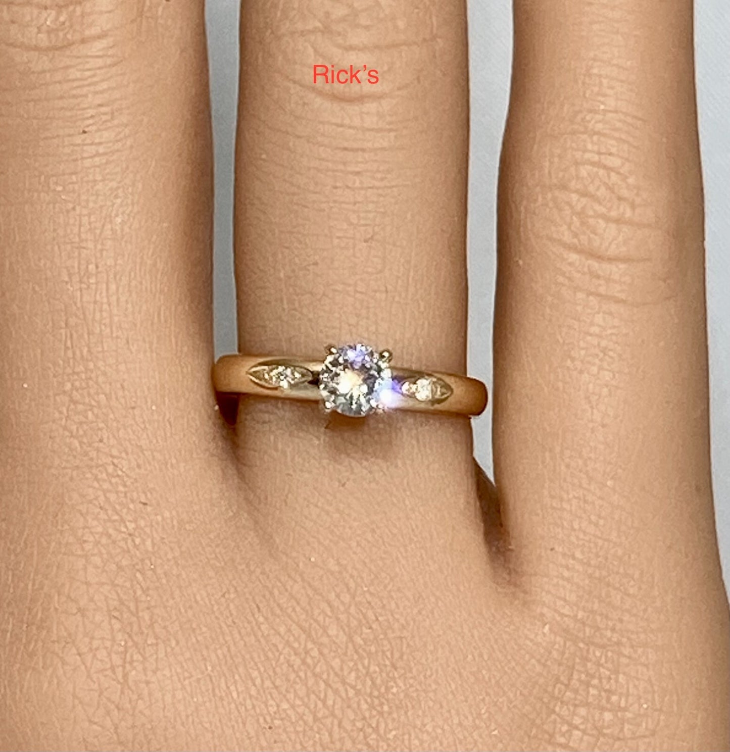0.39ct Round Brilliant Diamond Ring — GIA Certified, 14k Gold