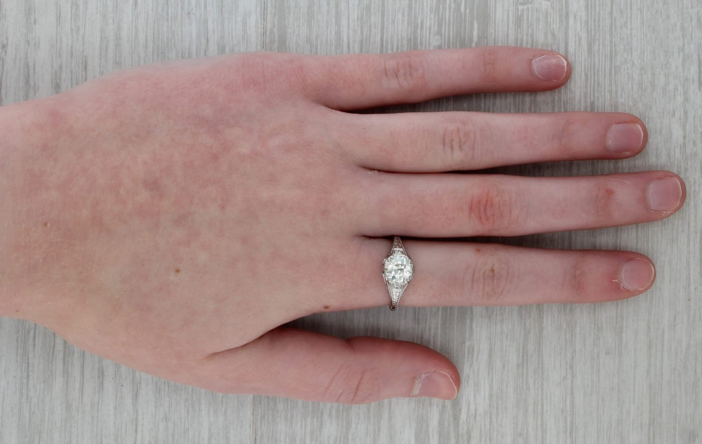 1.08ct Round Brilliant Diamond Engagement Ring — GIA Certified, Platinum