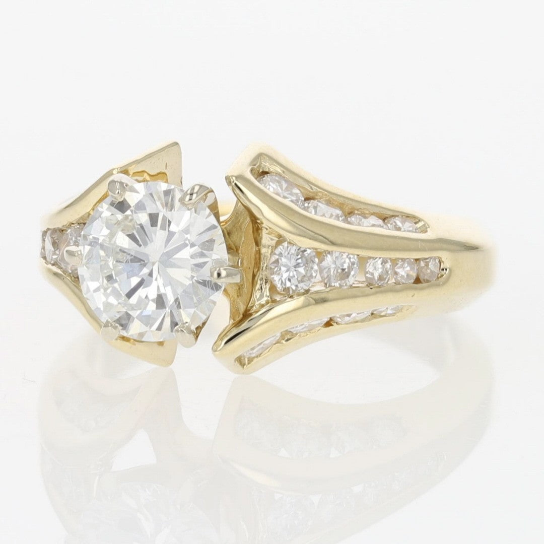 1.81ct Round Brilliant CVD Lab Diamond Halo Ring — GIA Certified, 14k White Gold
