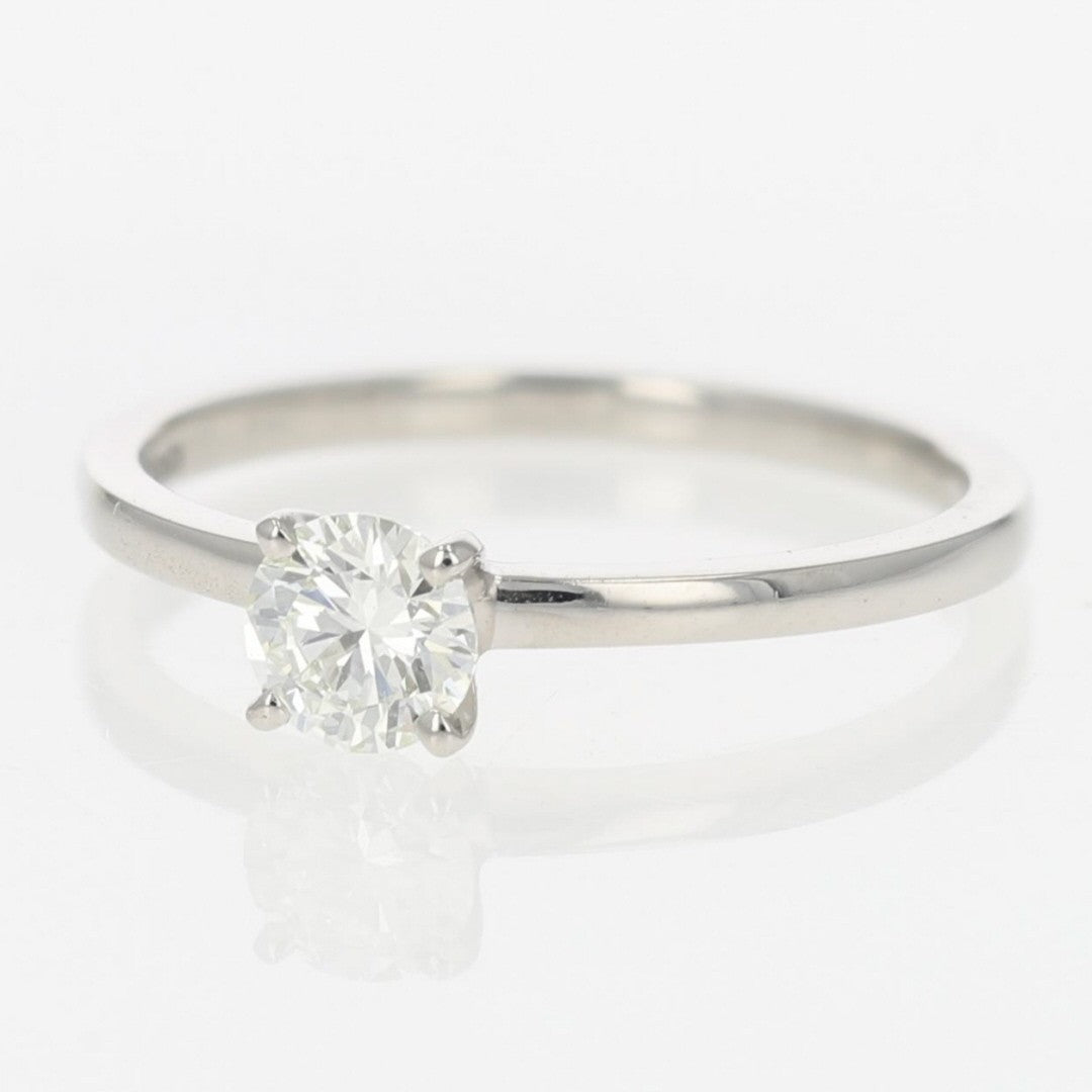 0.34ct Round Brilliant Diamond Row Band Ring — GIA Certified, 14k White Gold