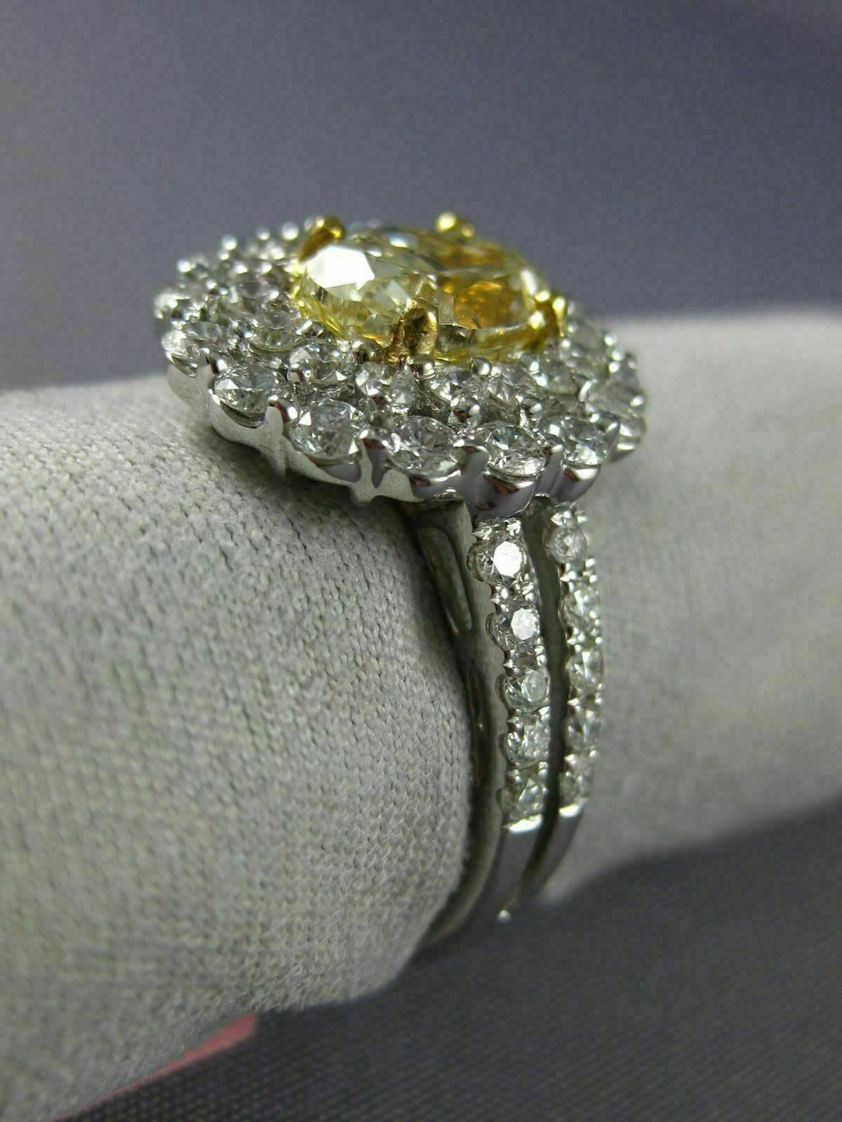 2.40ct Oval Diamond Halo Engagement Ring — GIA Certified, 18k Two-Tone Gold