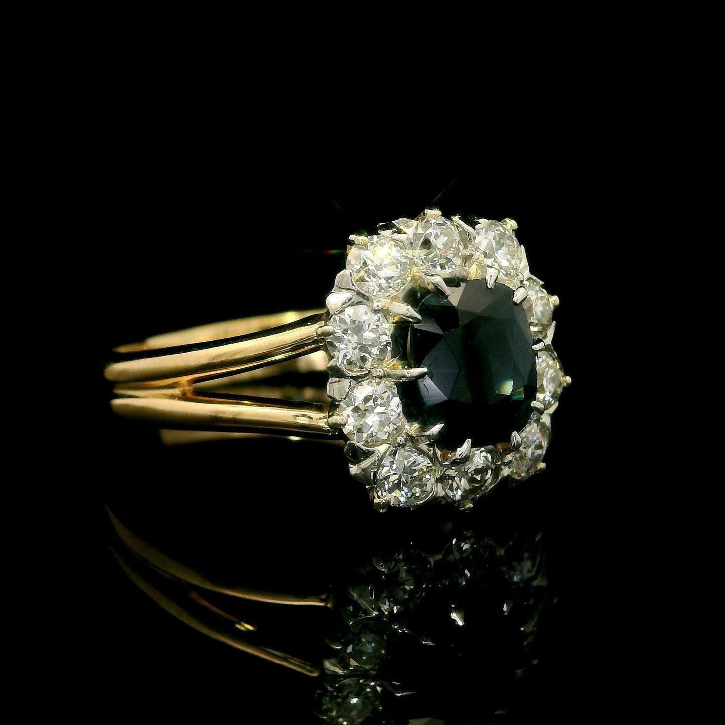 1.06ct Cushion Modified Fancy Brownish Greenish Yellow Diamond Ring — GIA Certified, 18K White Gold