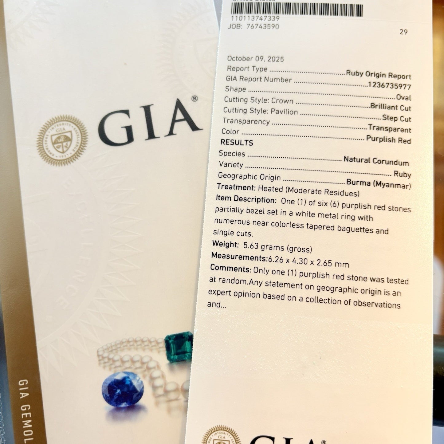 1.56ct Oval Sapphire Diamond Edwardian Ring — GIA Certified, Platinum