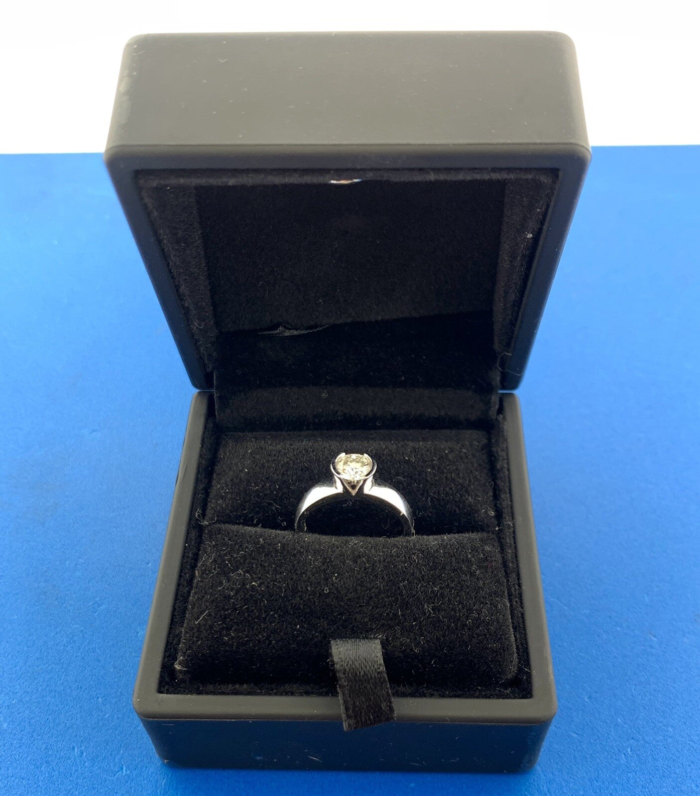 0.62ct Round Brilliant Diamond Engagement Ring — GIA Certified, 14k White Gold