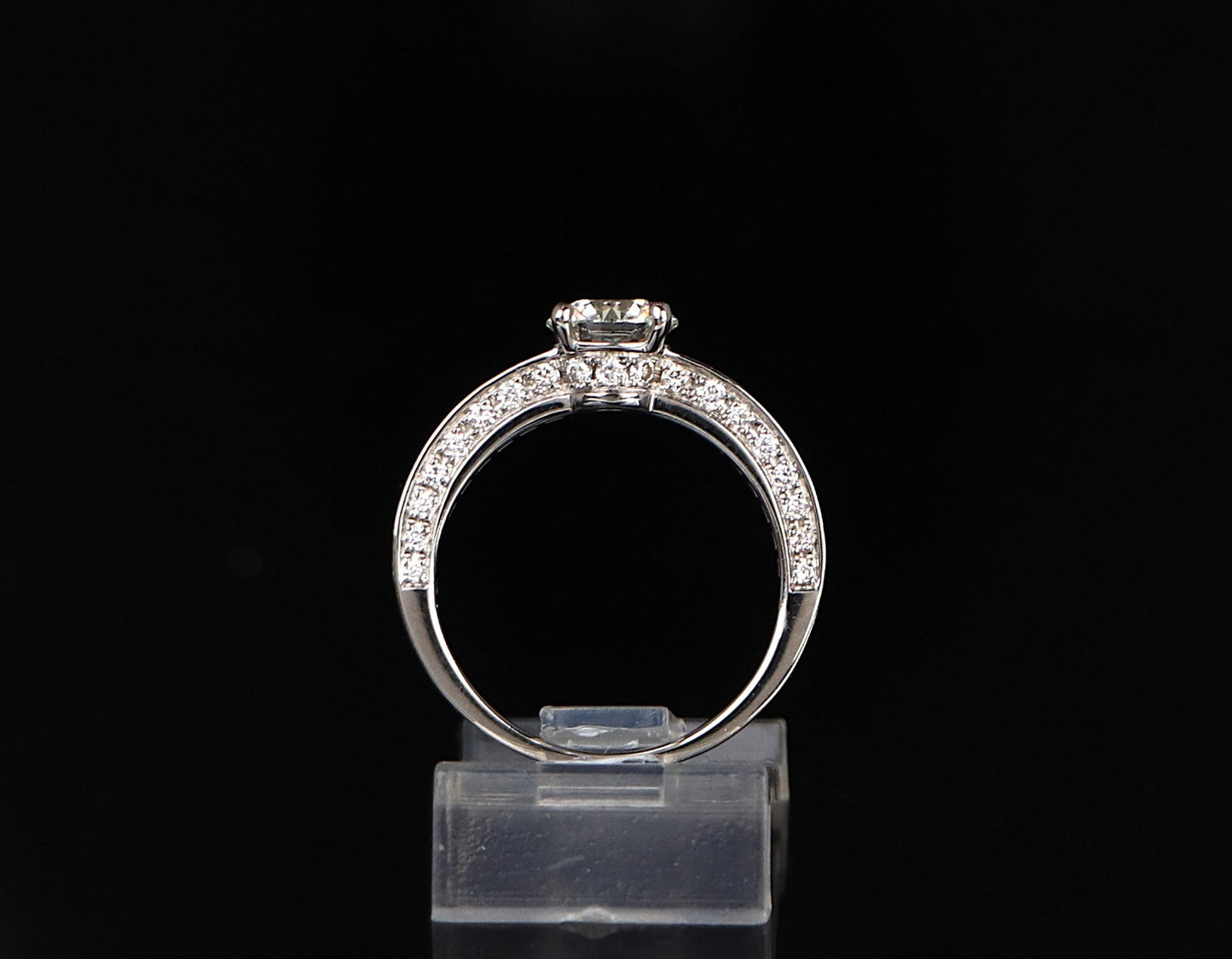 1.91ct Round Brilliant Diamond Halo Engagement Ring — GIA Certified, 18k White Gold