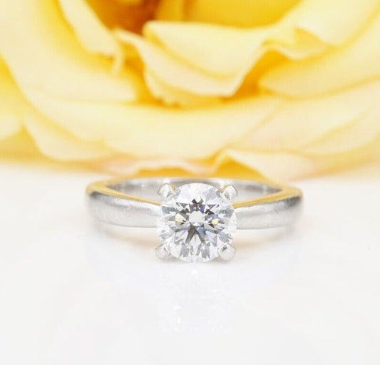 1.21ct Round Brilliant Diamond Solitaire Ring — GIA Certified, Platinum