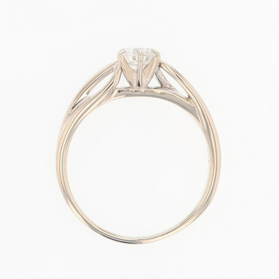 0.51ct Round Brilliant Diamond Solitaire Ring — GIA Certified, 14k White Gold