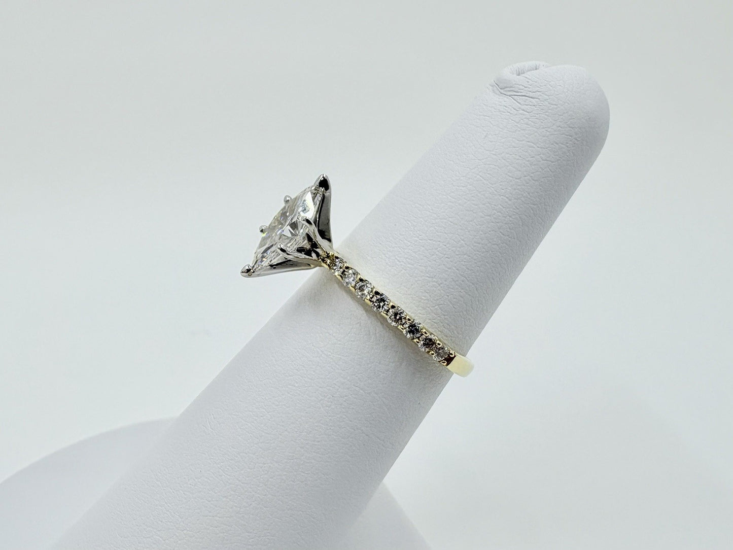 0.90ct Marquise Diamond Engagement Ring — GIA Certified, 14k Two-Tone Gold