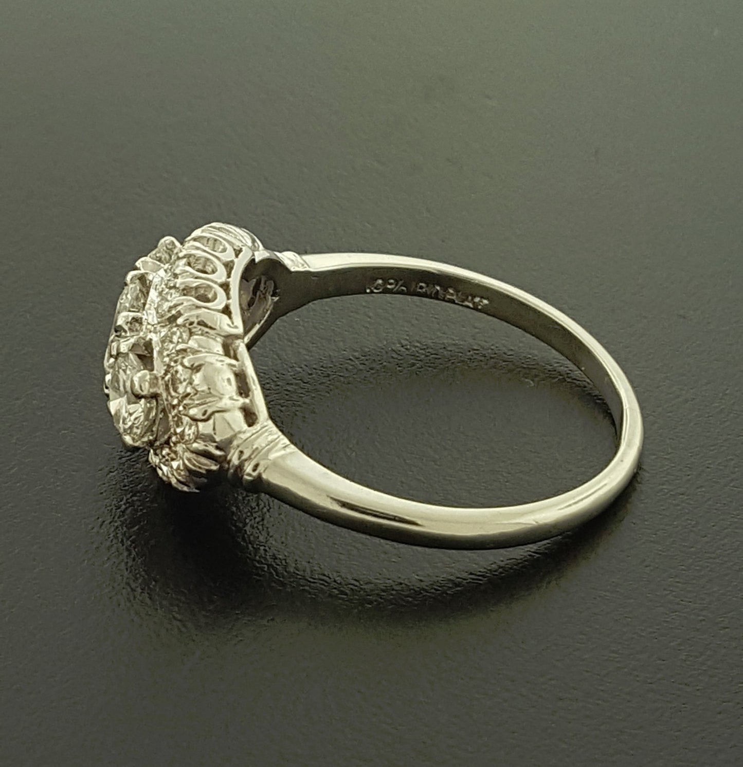 1.75ct Old Mine Cut Diamond Art Deco Ring — GIA Certified, Platinum