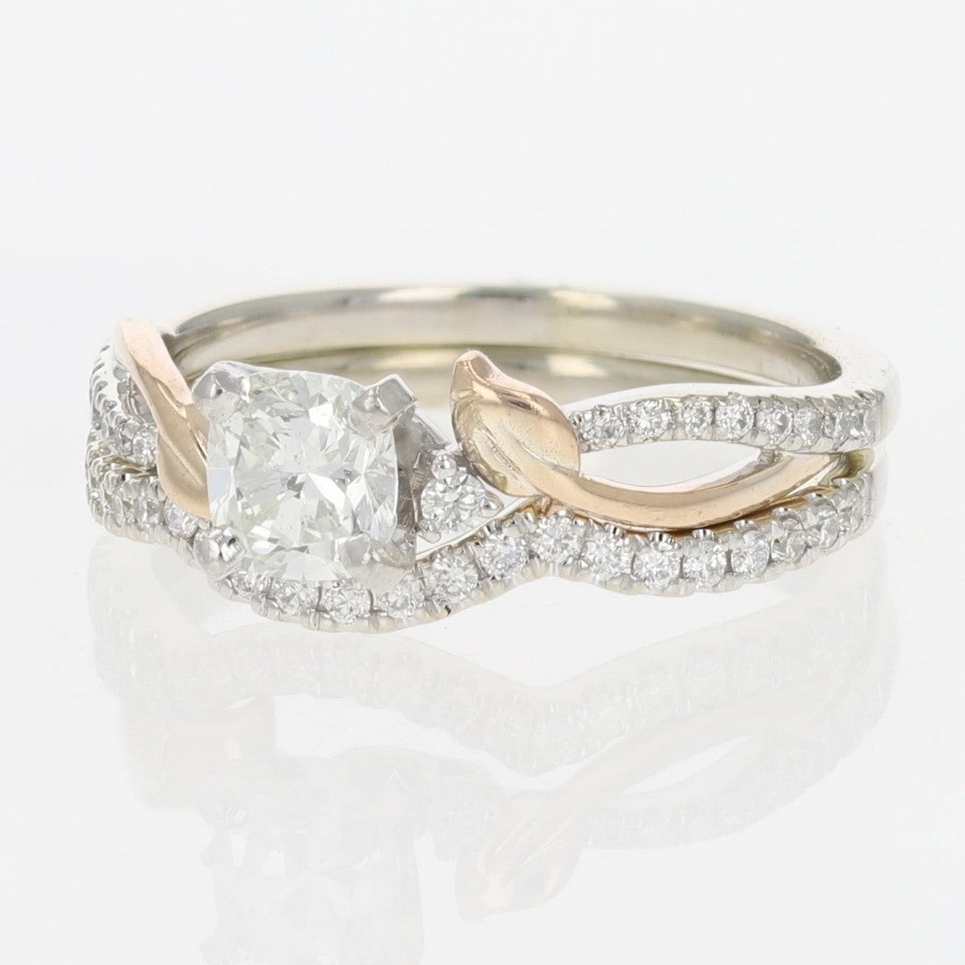 0.72ct Cushion Diamond Halo Engagement Ring — GIA Certified, Platinum