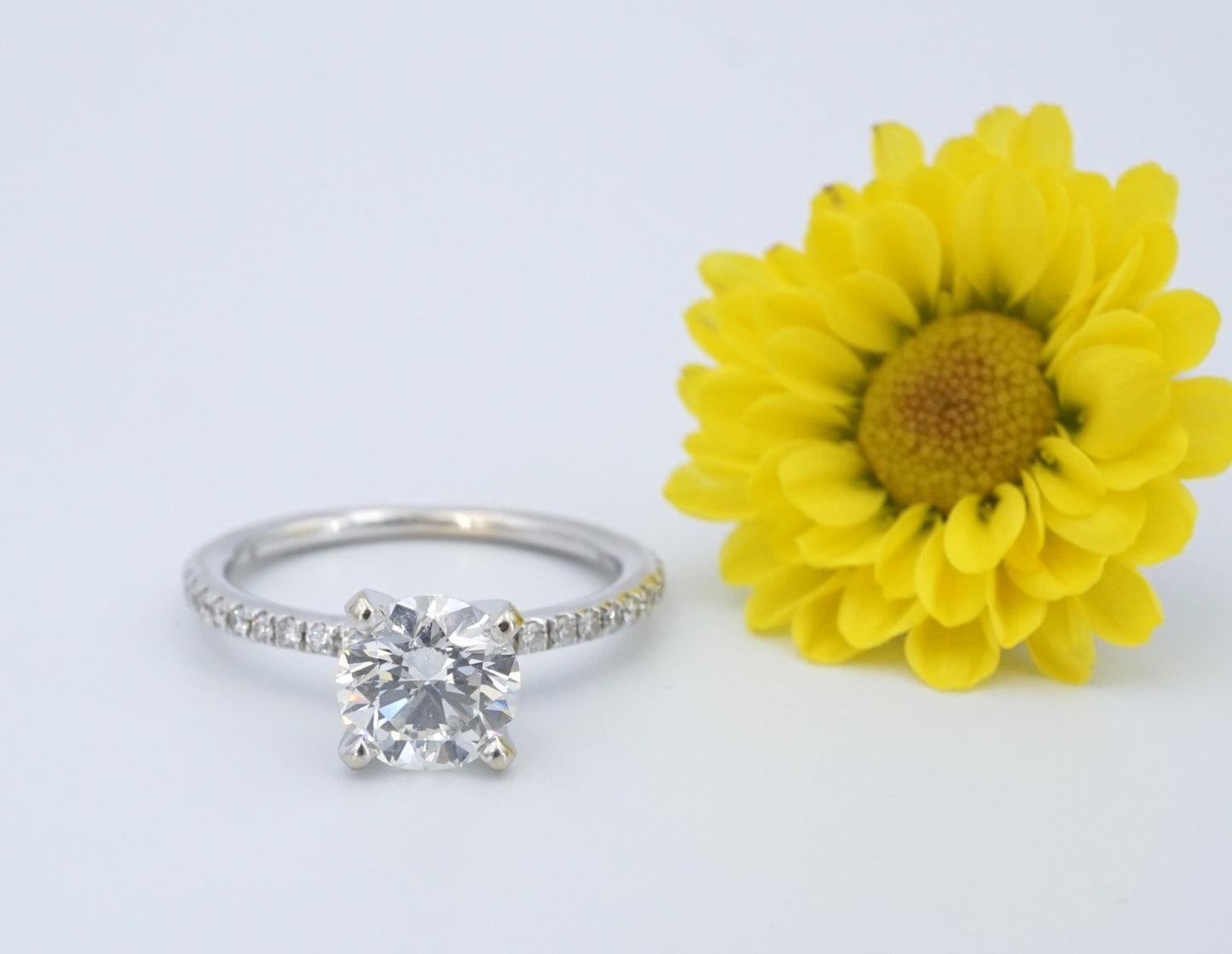 1.26ct Round Brilliant Diamond Solitaire Ring — GIA Certified, 14k White Gold