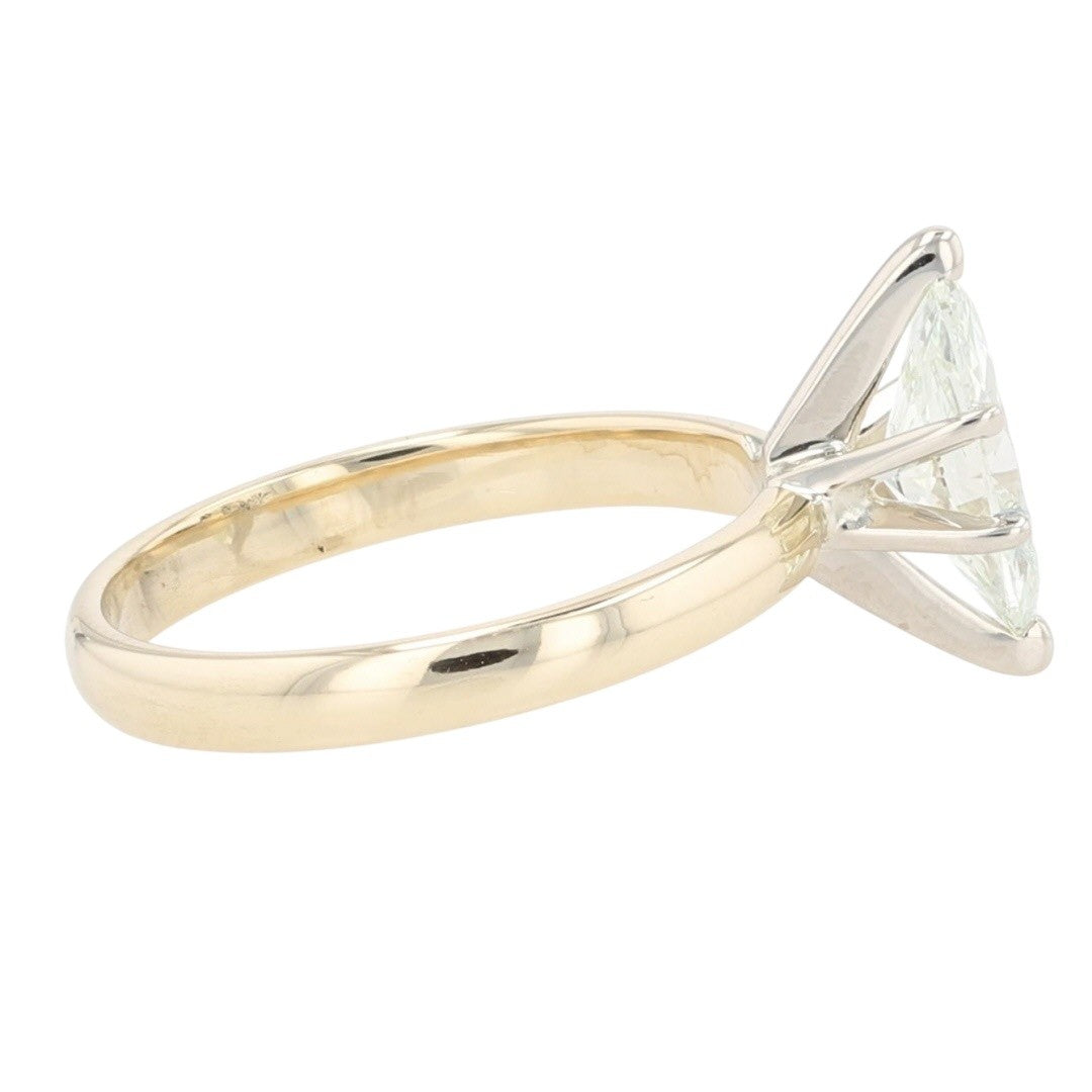 0.90ct Marquise Diamond Engagement Ring — GIA Certified, 14k Two-Tone Gold