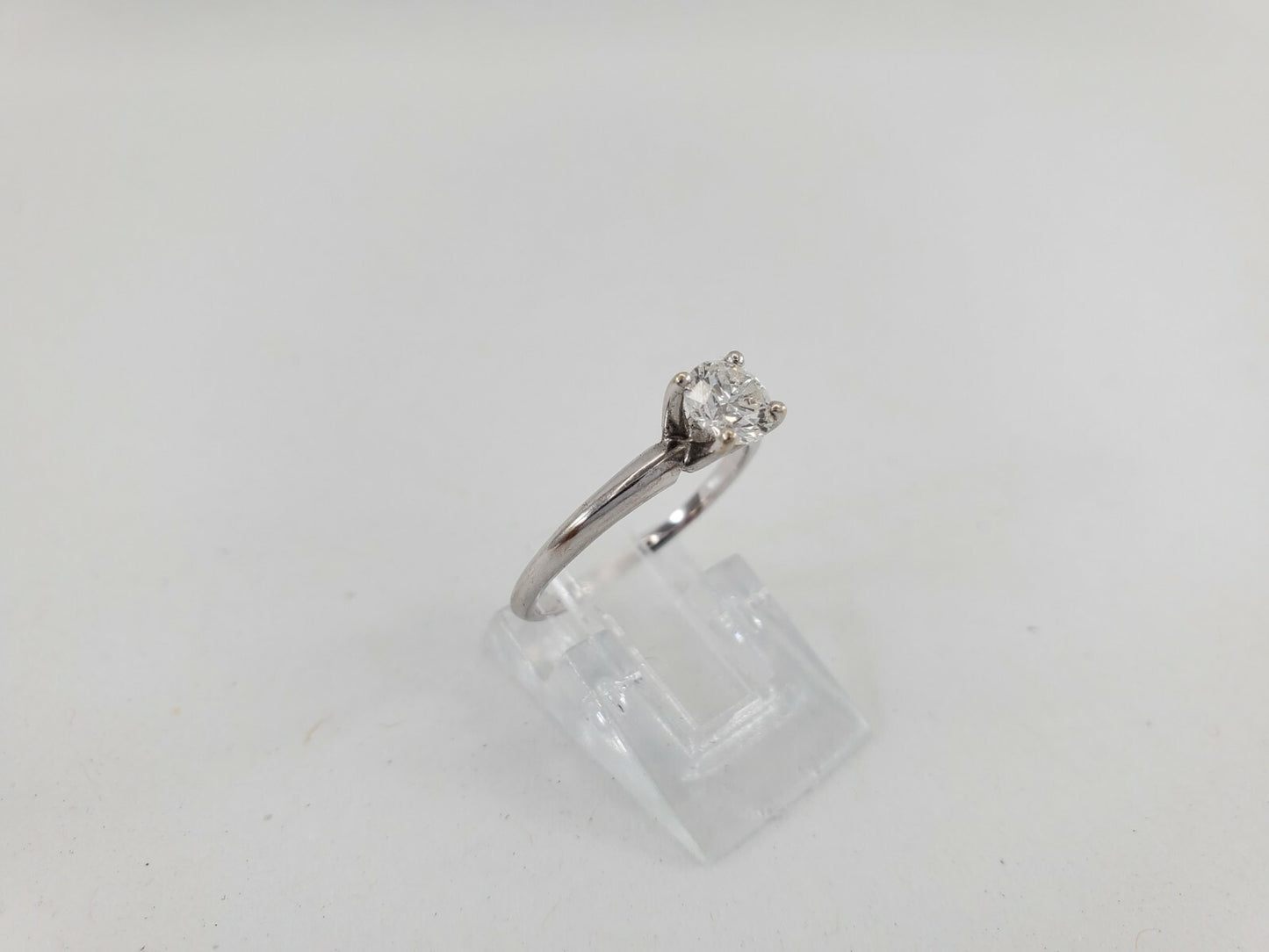 0.50ct Round Brilliant Diamond Cartier Ring — GIA Certified, 18k White Gold